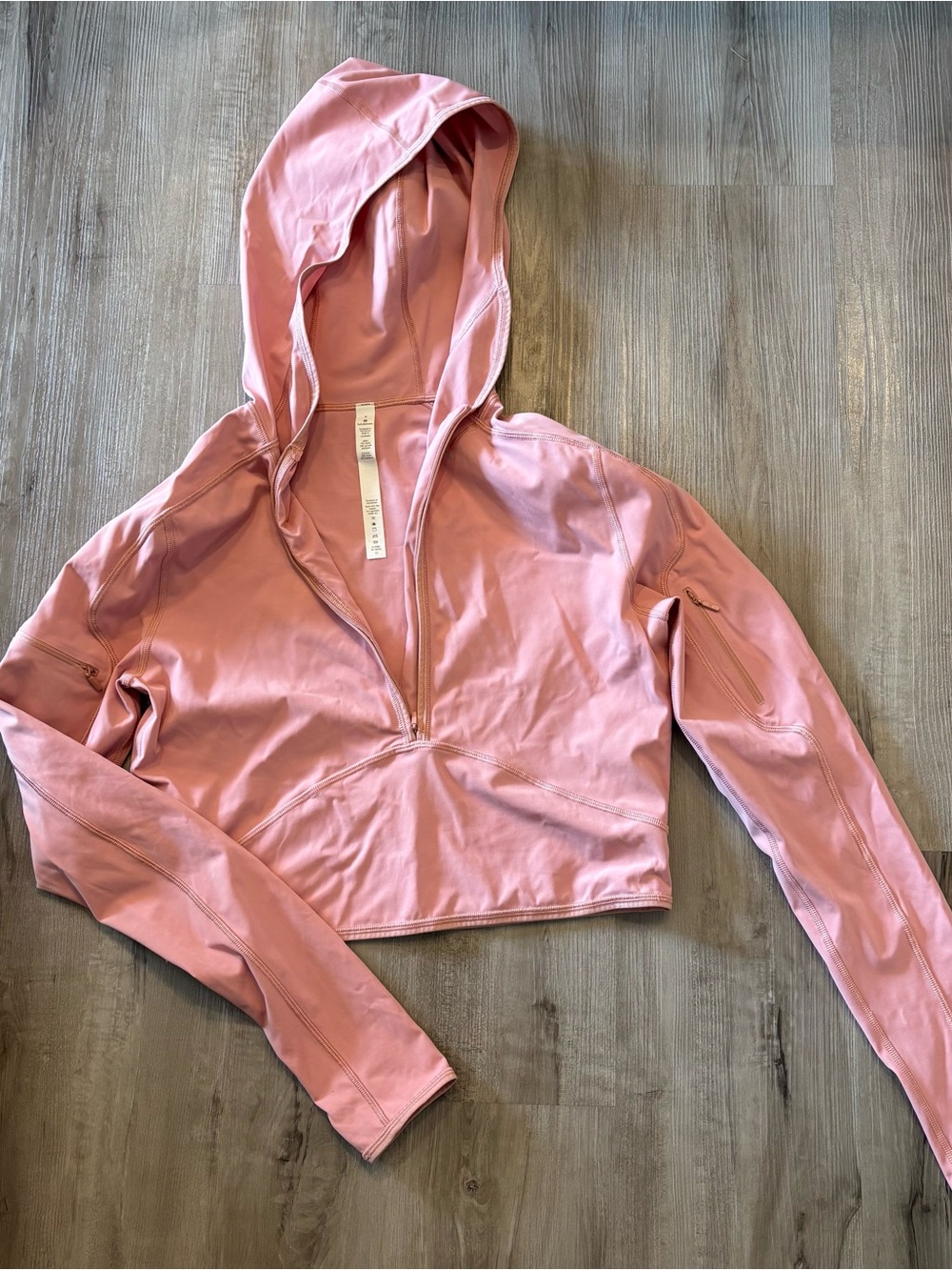 lululemon athletica Dusty Rose Cropped Half-Zip Hoodie